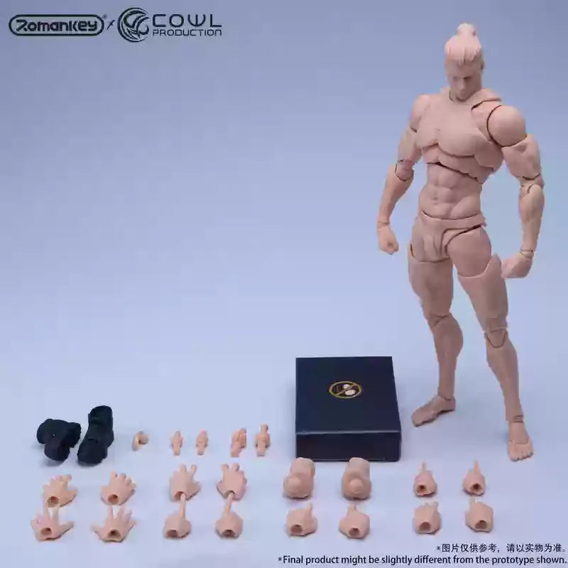 Romankey X Cowl 1/12 Scale Artical Male Body Action Figure Model Painting Toy Collectible Soldier Mannequin Human Drawing
