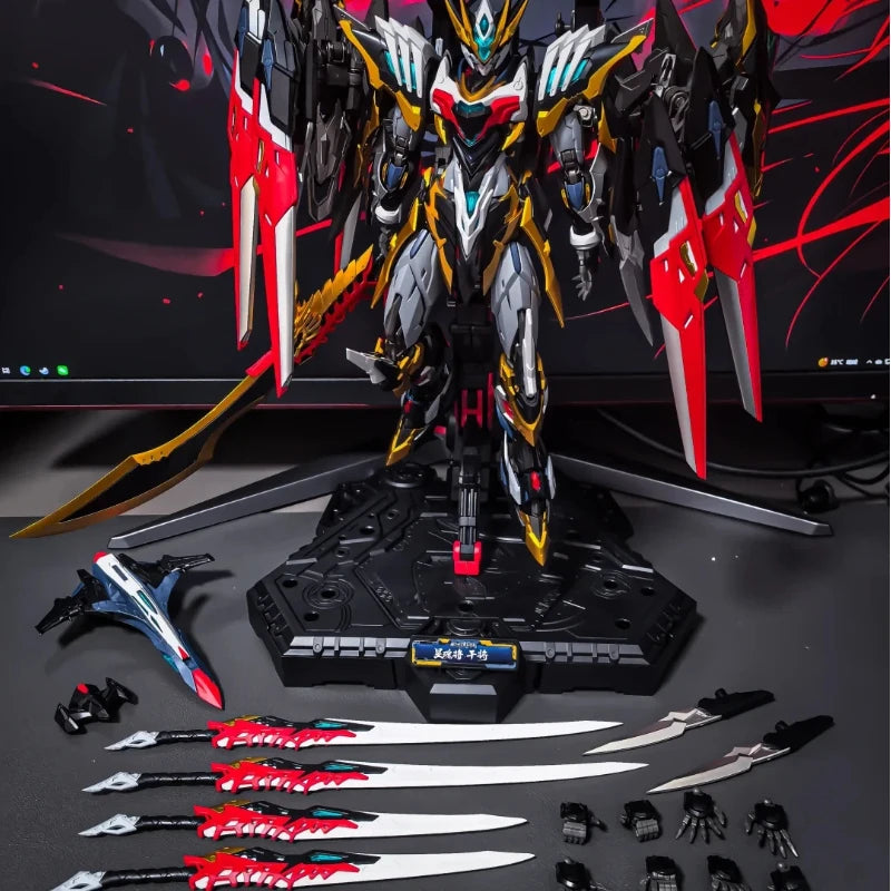 New Motor Nuclear Ganjiang Mecha Assembly Model Kit Alloy Skeleton Action Figures Posable Desktop Ornament Collectible Toys Gift