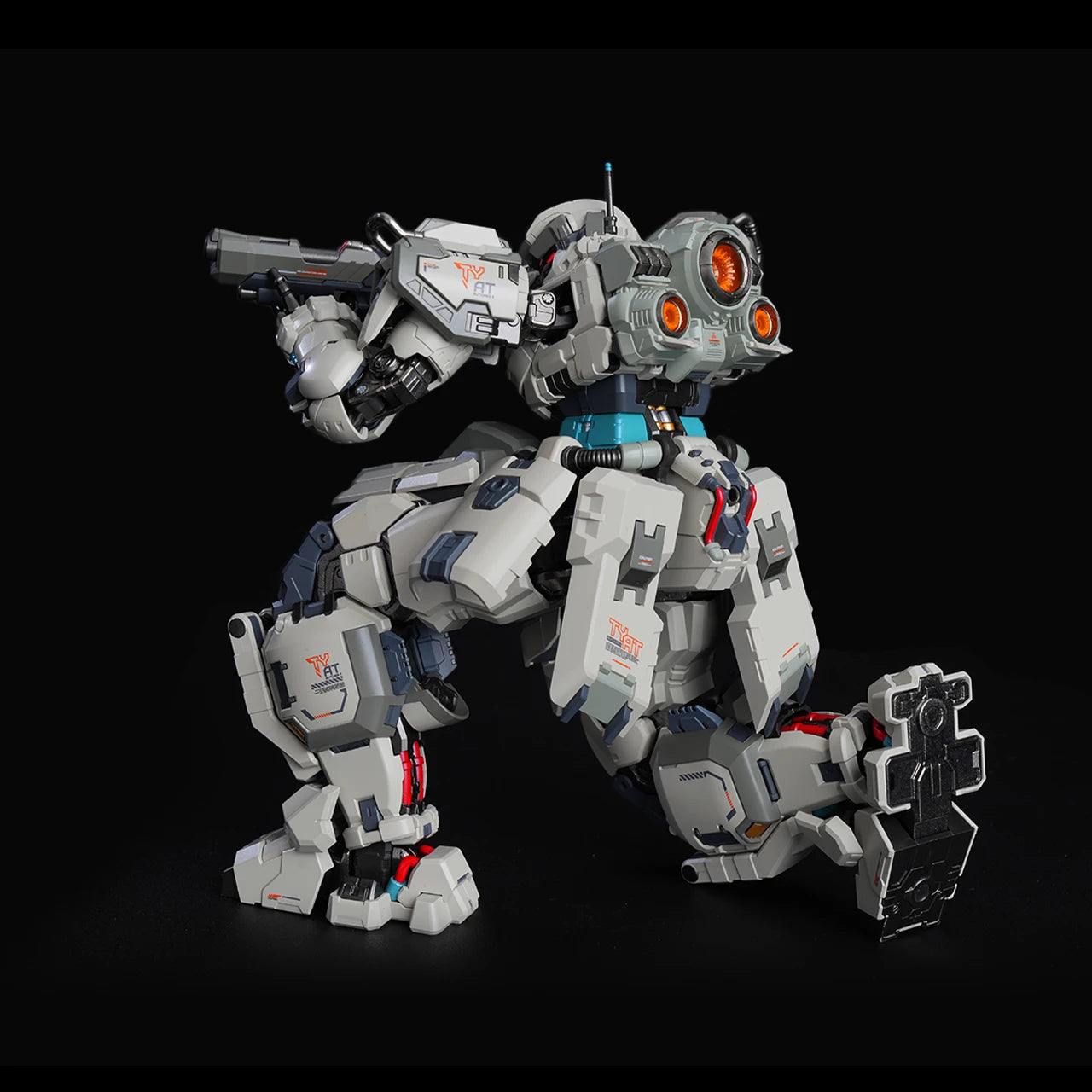 MOSHOW 1/100 Fox Hound II 20cm Butcher Type 2 Action Figures Military-Style Robot Model Toy With Display Base Desk Deco Boy Gift