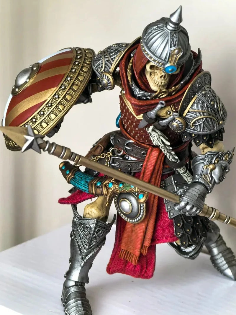 Four Horsemen Studios Mythic Legions Undead Skeleton Spearman Warrior Action Figure With Replaceable Accessories For Collectors