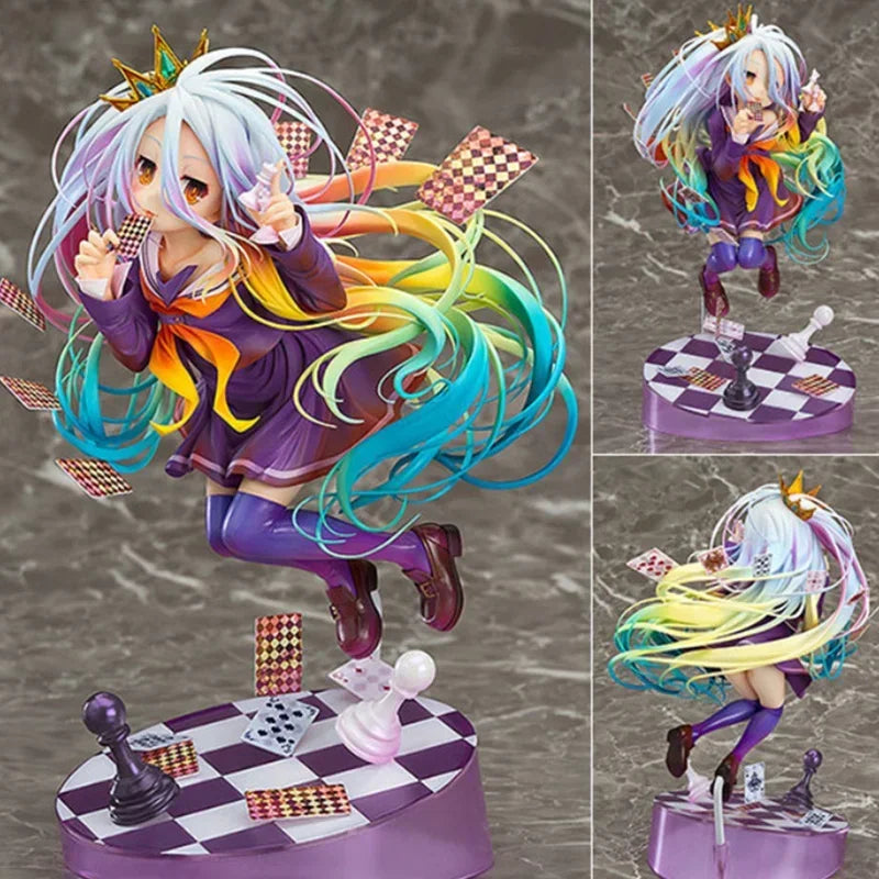 No Game No Life Figuren Zero Shiro Stephanie Dola 22cm Anime Modell Puppen Figuren Action Schwi Jibril Fairy Shampoo Figur