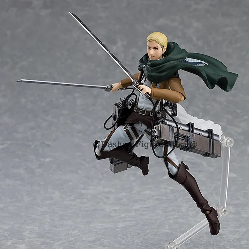 Attack on Titan Action Figure Figma 446 Erwin Smith Figures Anime 15cm Collection Movable Shingeki no Kyojin Model Toys Gifts