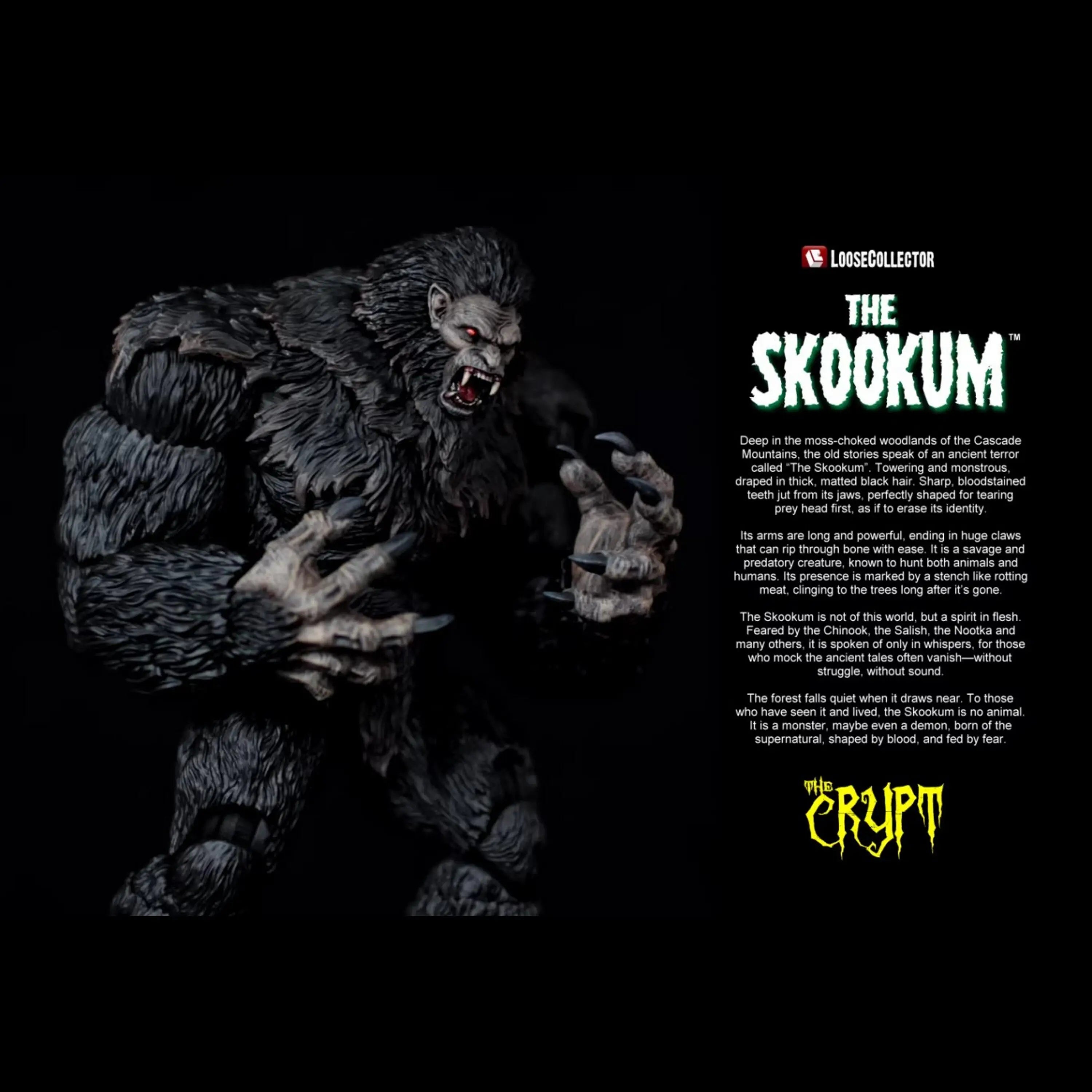 In Stock Original Monster 1/12 Snowman Bigfoot Black Giant Savage Movable Monster Collection Birthday Gift