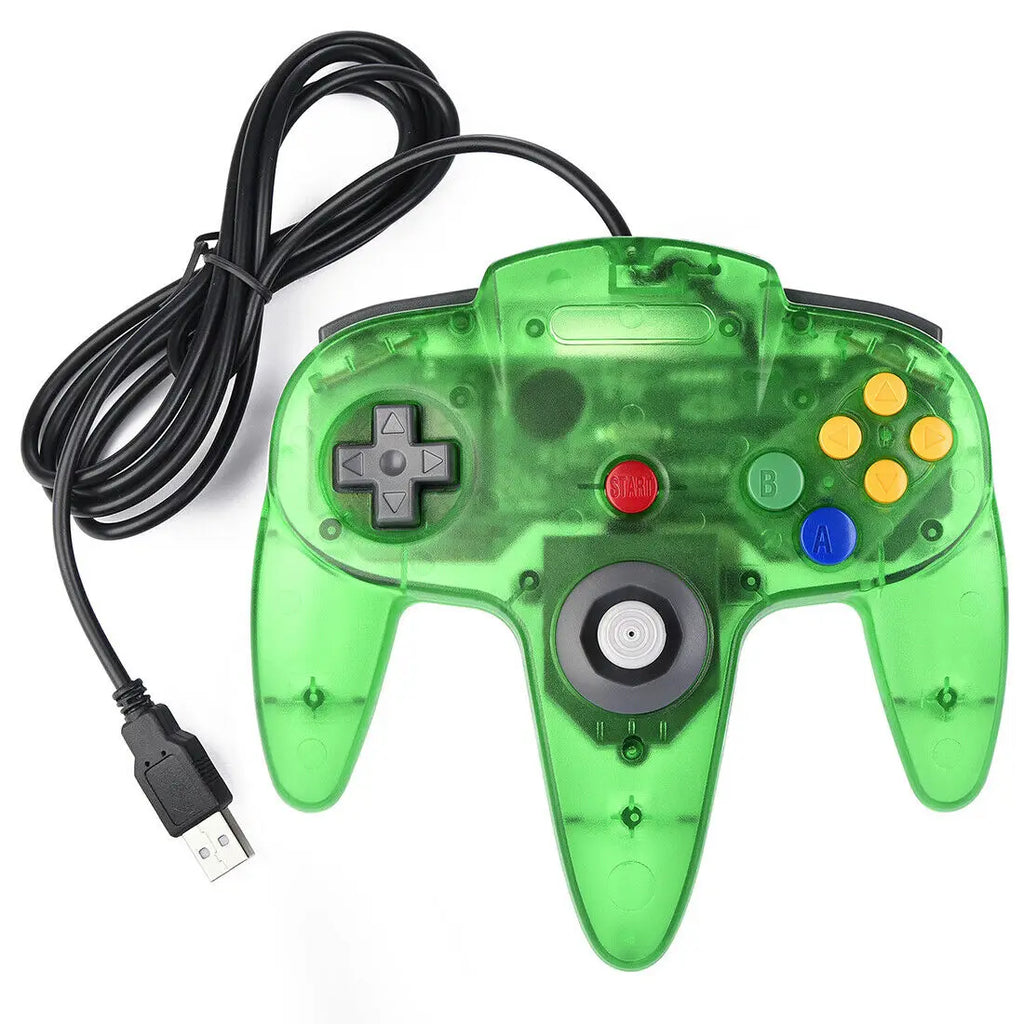 [USB Version] USB Controller for Classic N64 Games,Wired Gamepad Joystick for Windows PC Mac Linux Raspberry Pi 4 3