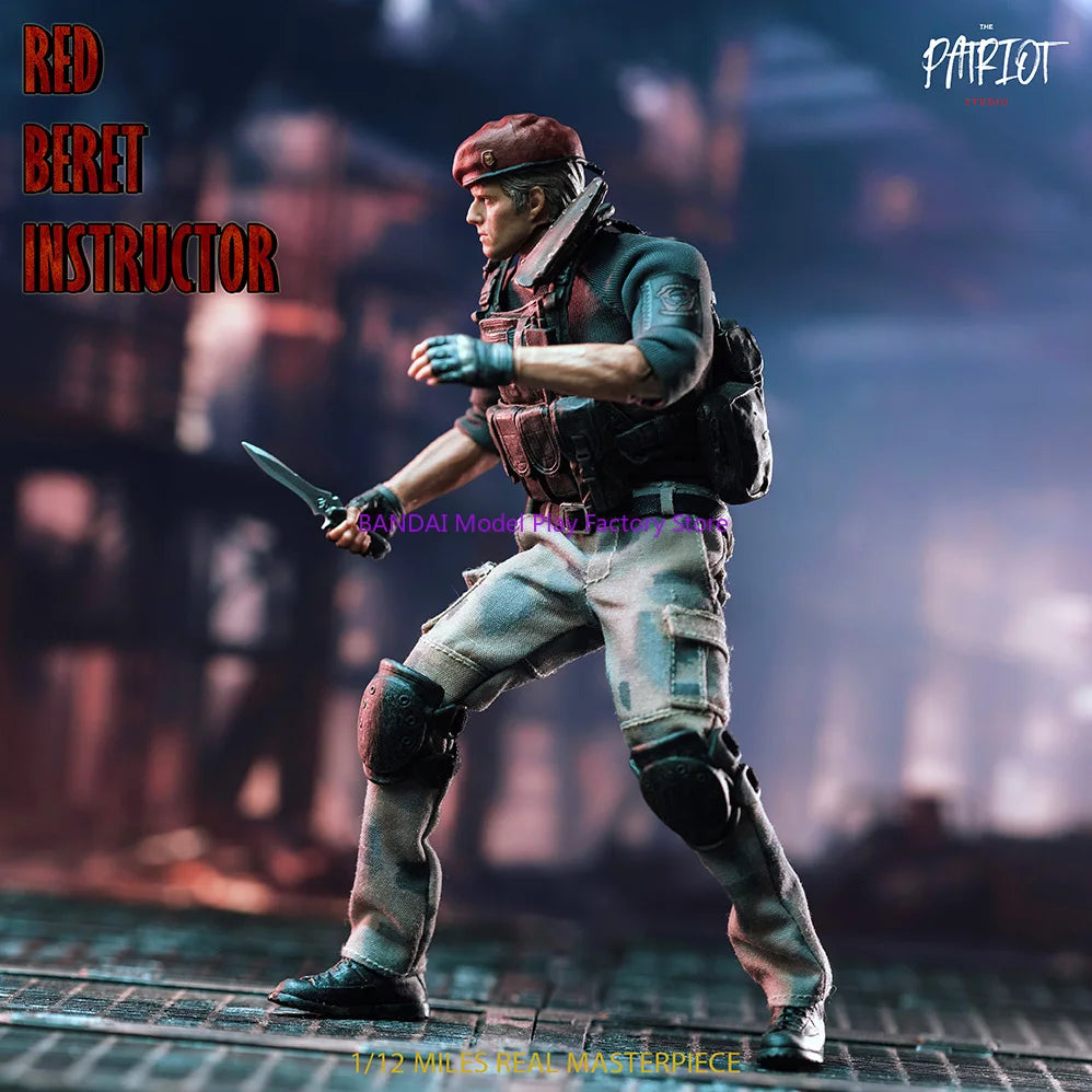 In Stock Patriot Studio 1/12 Scale H.C.F Undercover Red Beret Instructor Jack Crowsa 1.0 Full Set 6in Male Action Figure Model