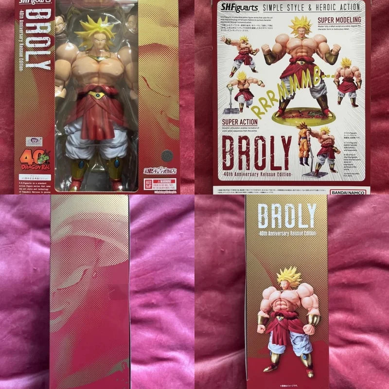 Original Bandai S.H.F Dragon Ball Legendary Super Saiyan Broly Action Figure 40th Anniversary Edition Collectible Model Toys ﻿
