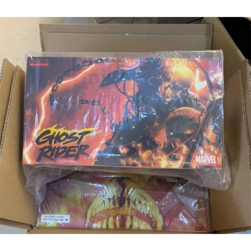 Original MEZCO ONE:12 Ghost Rider Hell Cycle in Stock Animation Action Series Figure Model Toy Collection Gift