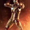 ZD Toys Marvel Iron Man MK2 Action Figure 18cm 20 Articulated Joints With Illuminated Charging Hall Of Armor Extra Hands