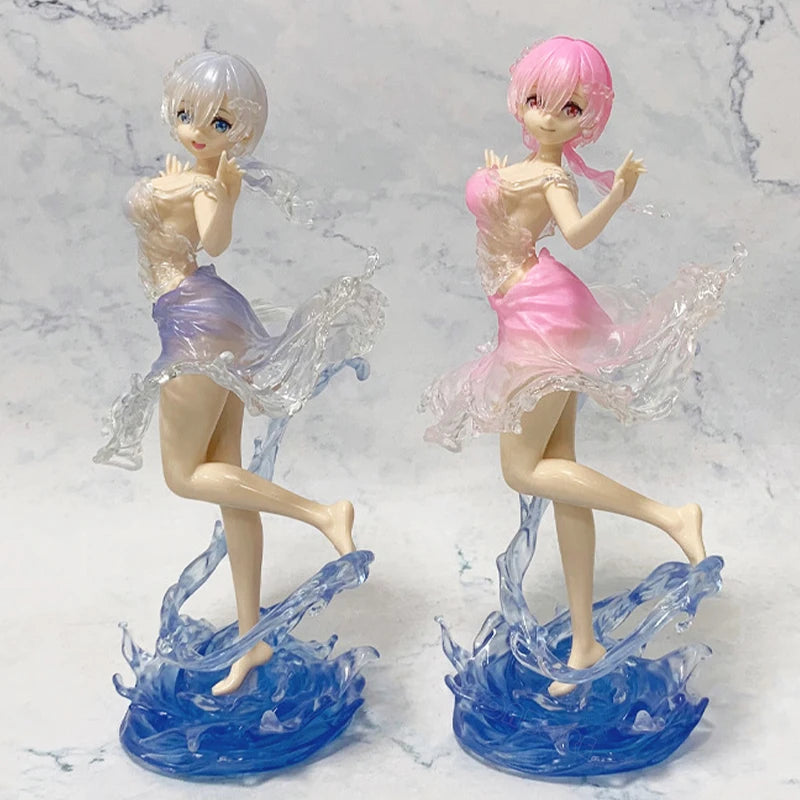KDcolle Re:ZERO Starting Life in Another World Anime Figure Rem Sleep Sharing Action Figure Ram/Emilia Figurine Model Doll Toys