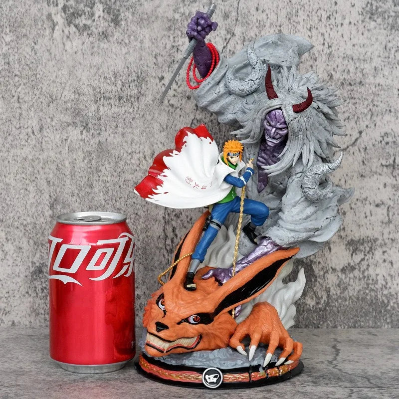 23cm Naruto Minato Namikaze Fourth Hokage Action Figure Shiki Fujin Anime Model Desktop Ornament Collectible Christmas Gift