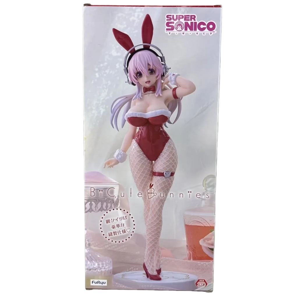Original Furyu Bicute Bunnies Soniconi Super Sonico Pearl White Ver. Kawaii Action Figure Anime Pvc Model Collectible Gifts Toys