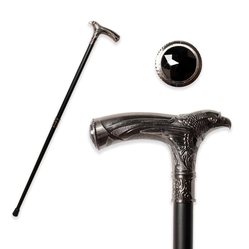 10 Colors Eagle-Head With Transparent Diamond Man Luxury Fashion Walking Stick Women Decorative Elegant Walking Canes