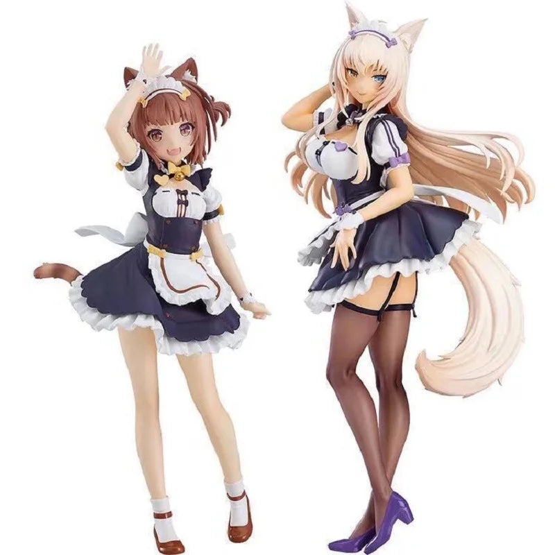 New Cute Anime Nekopara Coconut Figure Standing Maid Outfit Ver Anime Azuki Model Gift Collection Action Figure PVC