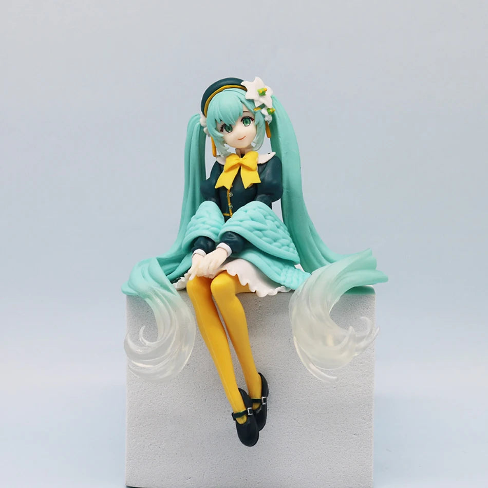 Anime Hatsune Miku Doll Model Cartoon Cute Kawaii Toys PVC Model Action Figures Car Dashboard Decoration Holiday Gift