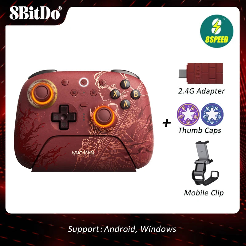 8BitDo Ultimate 2 WUCHANG Wireless Controller Gamepad With 8Speed Exclusive Technology TMR RGB Lighting Joysticks for PC Android