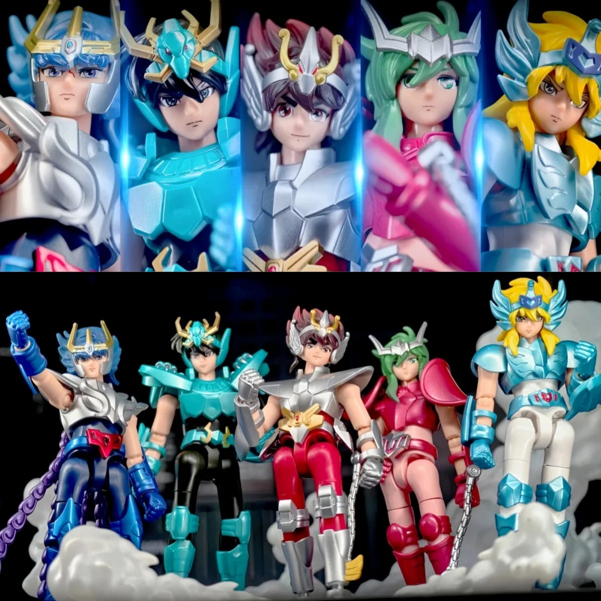 Blokees Saint Seiya Galaxy Version 0102 Anime Toys Seiya Shiryu Hyoga Shun Ikki Model Collectibles Toys Gifts