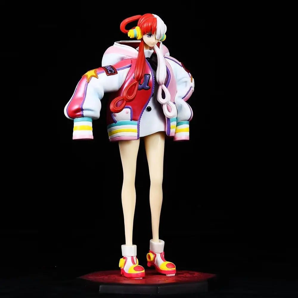 24cm One Piece Film Red Uta Standing Position Anime Girl Figure Model Statue Boy Collection Desktop Decoration Ornament Toy Gift