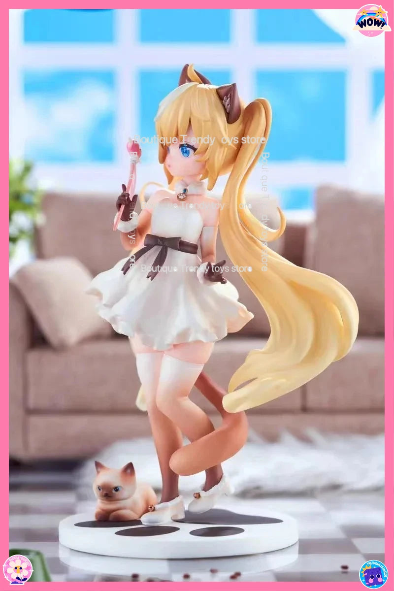 In Stock Original Genuine AOWOBOX Siamese Cat 1/6 22cm Beauties Collectible Model Toys Figure Birthday Gifts Table Decorations