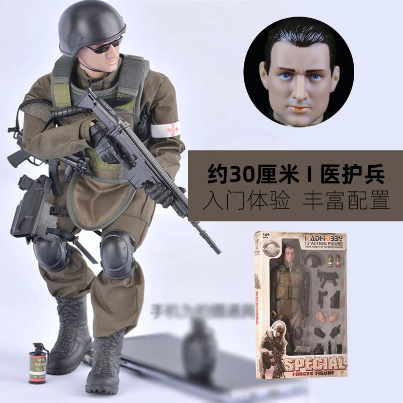 TYCTOYS 1/6 Scale Male Soldier Model SWAT Special Police Boy Doll 12inch Full Set Action Figure Model Toys Collection Present