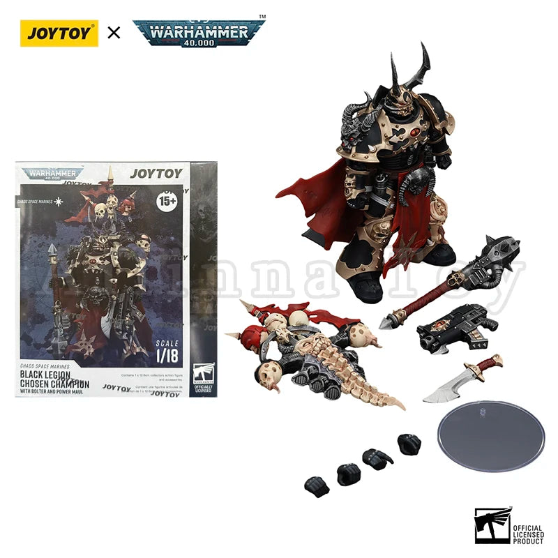 JOYTOY 1/18 Actionfigur 40K Chaos Space Marines Black Legion Chosen Anime Collection Militärmodell