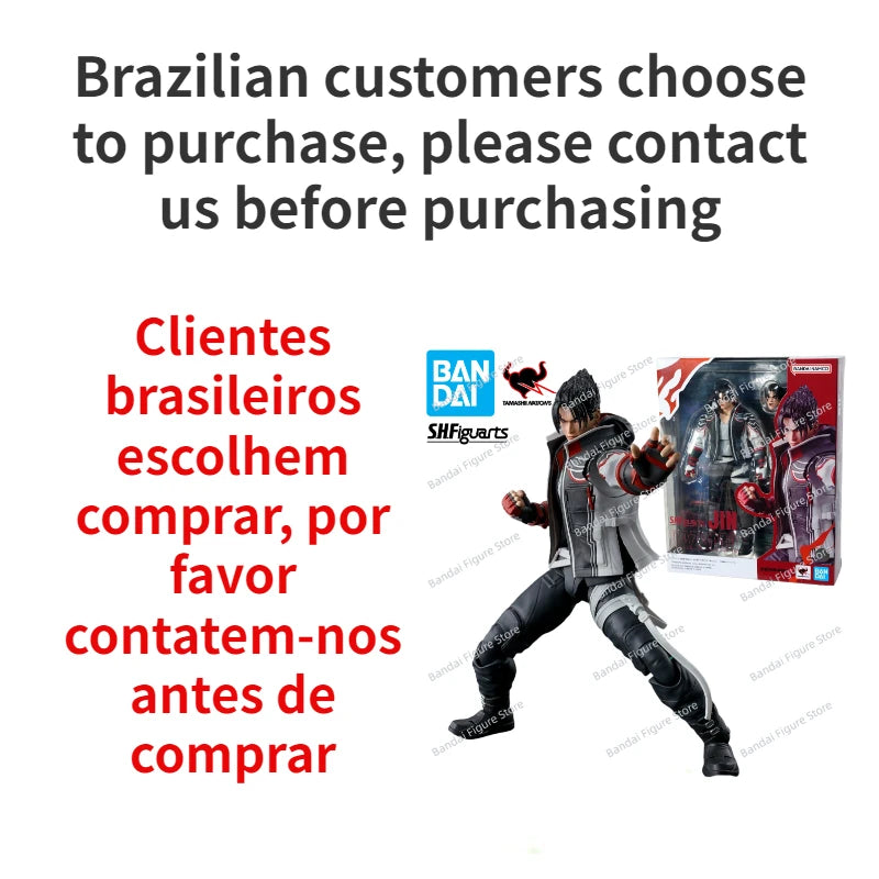 Original In Stock Bandai S.H.Figuarts SHF Tekken 8 Jin Kazama Animation Action Figure Toy Gift Model Collection Hobby