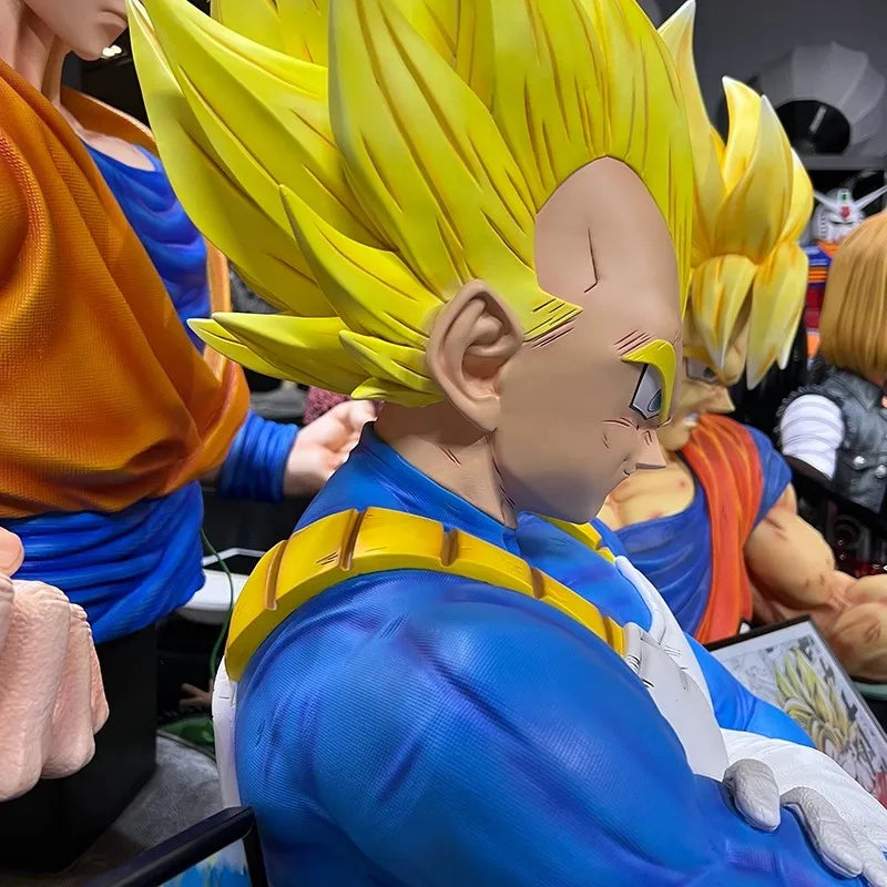 Dragon Ball Anime Model Toy Peripheral VegetaUpper Body Statue Injured in Battle Version Collection, Big Ornaments, Gift, New, 8