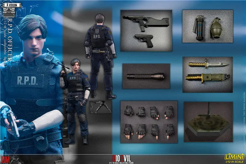 In Stock Limtoys Limin 1/12 Police Officer Rpd Leon Action Figure Model 6 Male Soldier Figurine Full Set Collectible Toy Gift