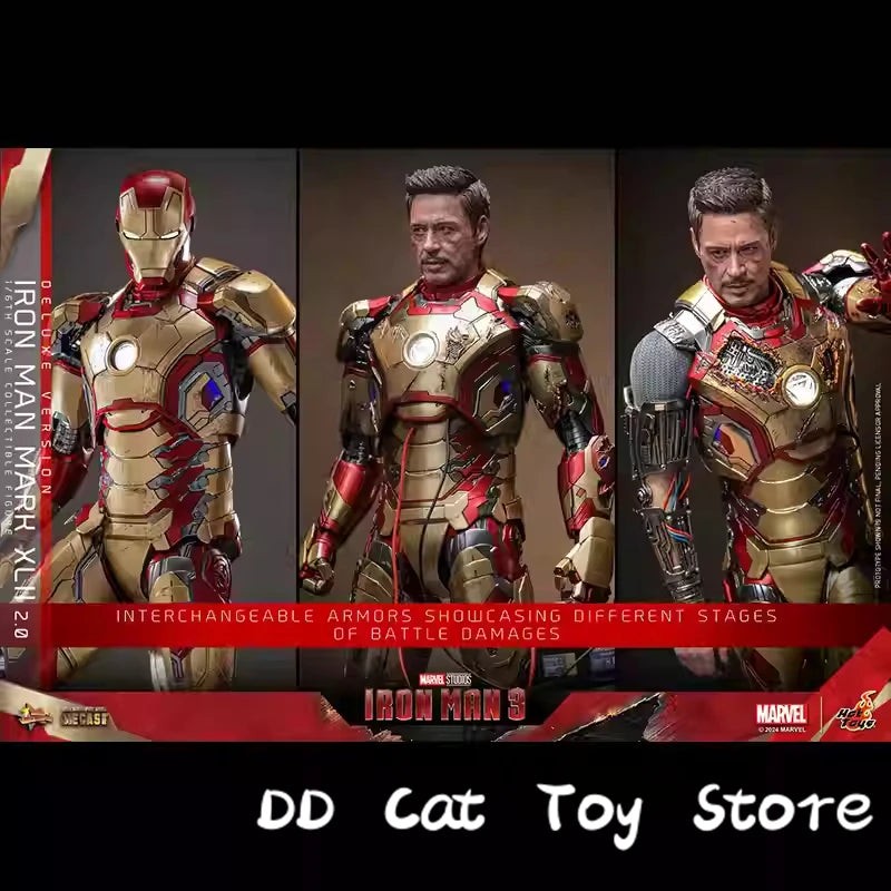 In Stock Genuine Hottoys Ht 1/6 Mms758 Mms759 Iron Man 3 Mark XLII Mk42 2.0 Alloy 12inch Scale Collectible Action Figure Toy