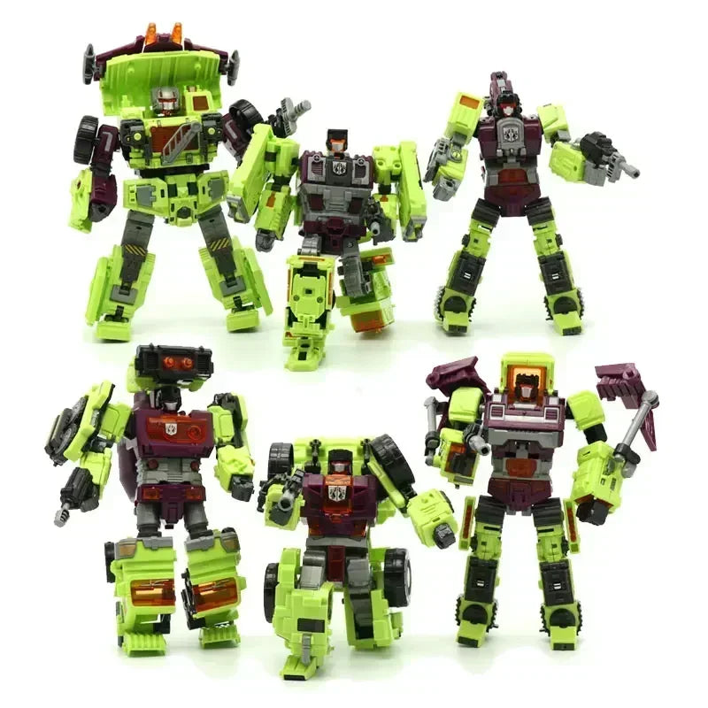 6-in-1 NBK 42 cm Devastator Spielzeug-Transformations-KO-Roboterauto-Kombinations-Actionfigur-Bagger-Mixer-Modell-Kinderweihnachtsgeschenk