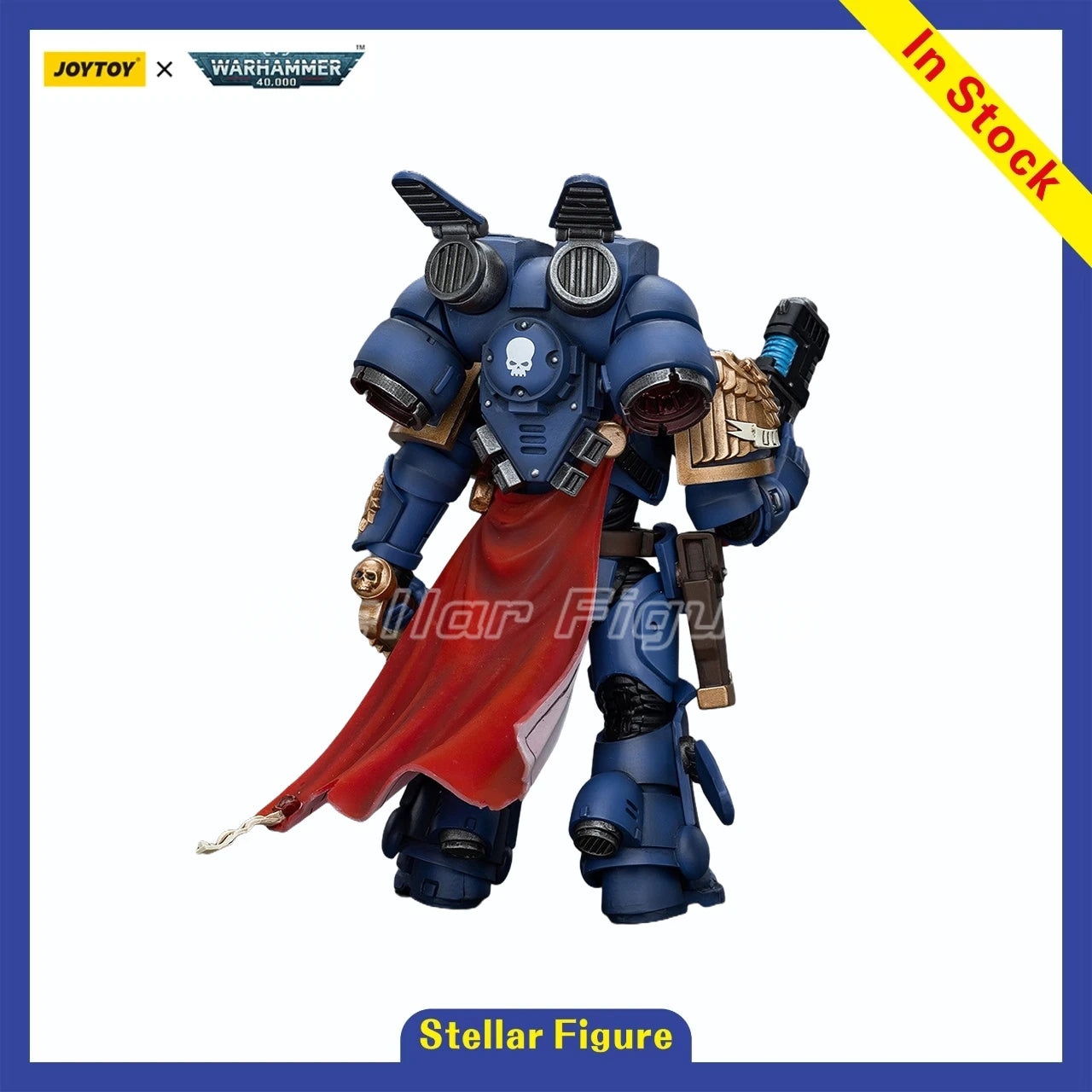 【SF】JOYTOY Warhammer 40K 1/18 Action Figure Ultramarines Captain with Jump Pack Model Gifts Collection Ornaments