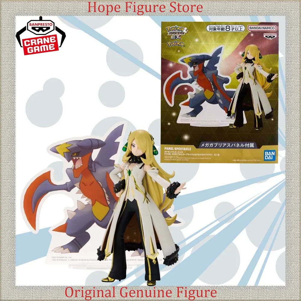 Officially Licensed Banpresto Panel Spectacle Pokemon Masters EX Cynthia Garchomp Figure Anime Model Toy