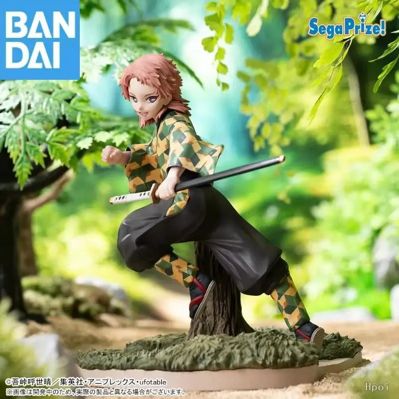 Genuine Bandai Namco Banpresto Demon Slayer Kimetsu No Yaiba Sabito Tomioka Giyuu Pvc 18Cm Figure Model Desktop Ornament Gift