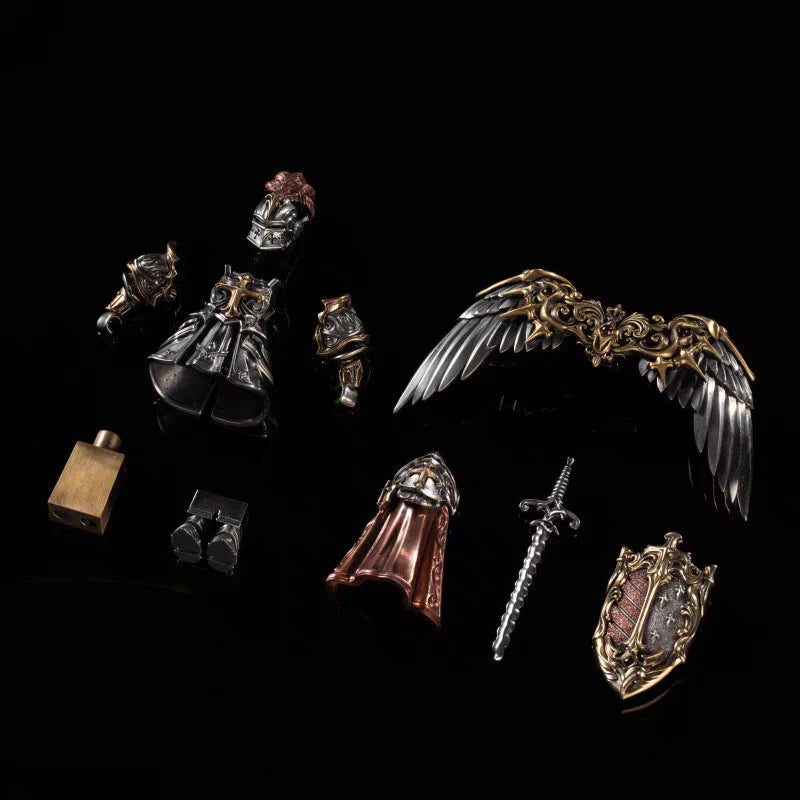 European Crusades Order Of Knights Templar MOC Building Blocks Magnetic Detachable Delicate Metal Figurine Ornament Bricks Toys