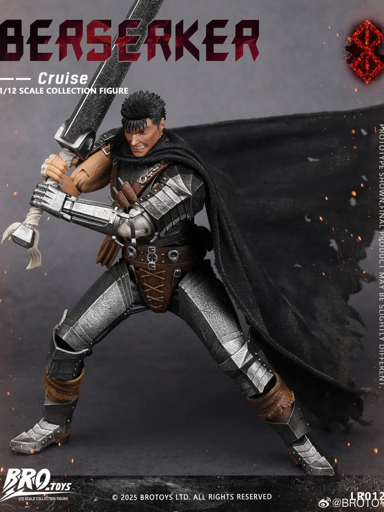 Brotoys Berserker Guts Lr012 1/12 Scale Articulated Anime Action Figure Collectible For Adult Collection Display
