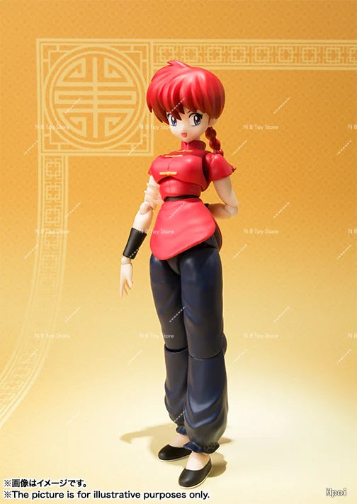 In Stock Origin BANDAI SH Doll Ranma Saotome Ranma 1/2 Inventory Anime Action Series Doll Model Toy Doll Gift
