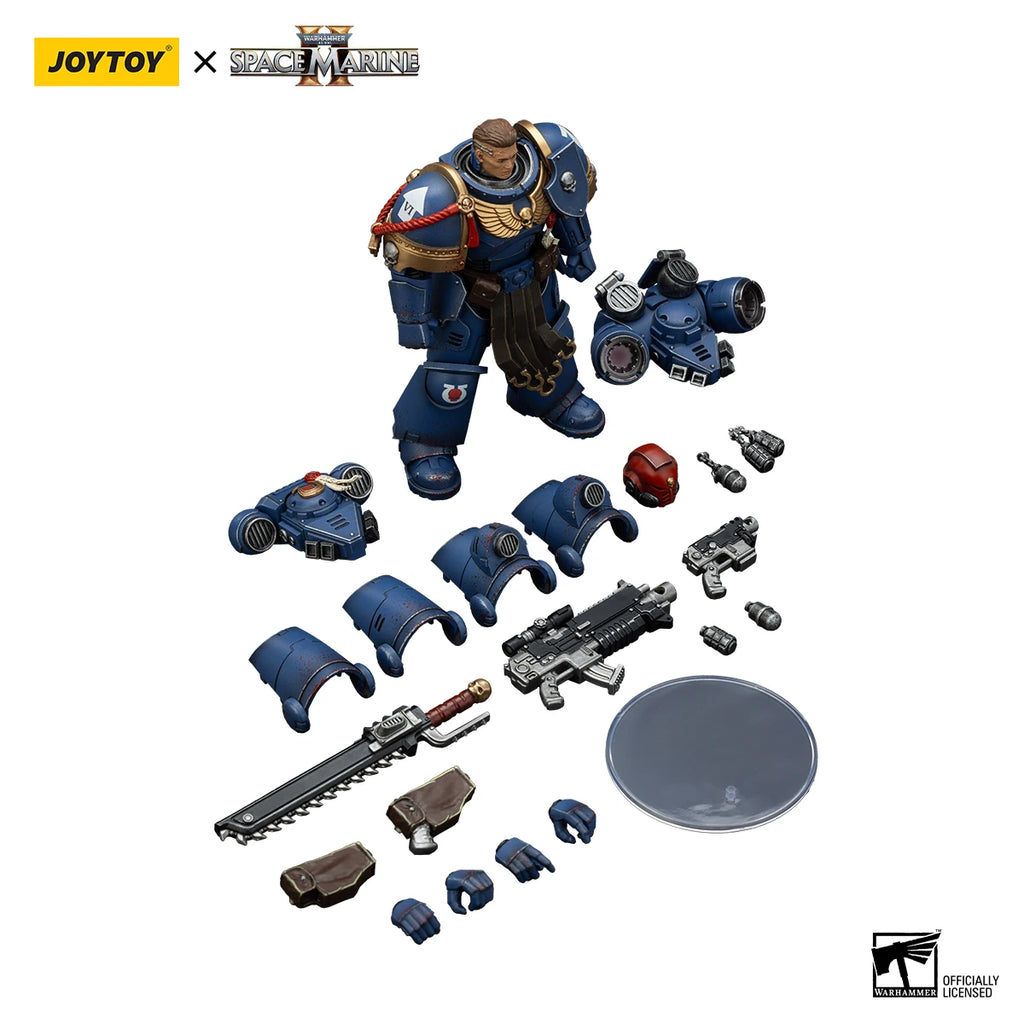 JOYTOY Warhammer 40K Action Figure 1/18 Uitramarines Lieutenant Titus Action Figure Gadriel Brother Chairon Joint Movable Model