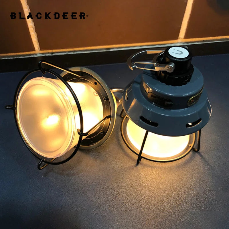 BLACKDEER Преносими къмпинг светлини, акумулаторна LED светлина, трекинг фенер, аварийна крушка, високоенергийно осветление за палатки, 4 режима на осветление