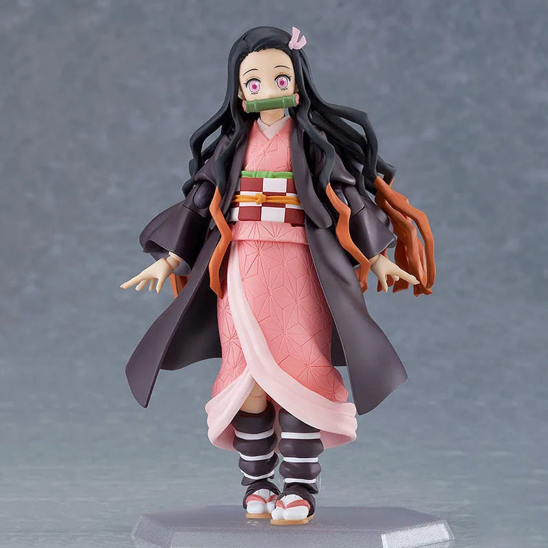 Anime 13cm Demon Slayer Figure Kamado Tanjirou Action Figure Agatsuma Zenitsu Nezuko Pvc Model Toys Figma Sculpture