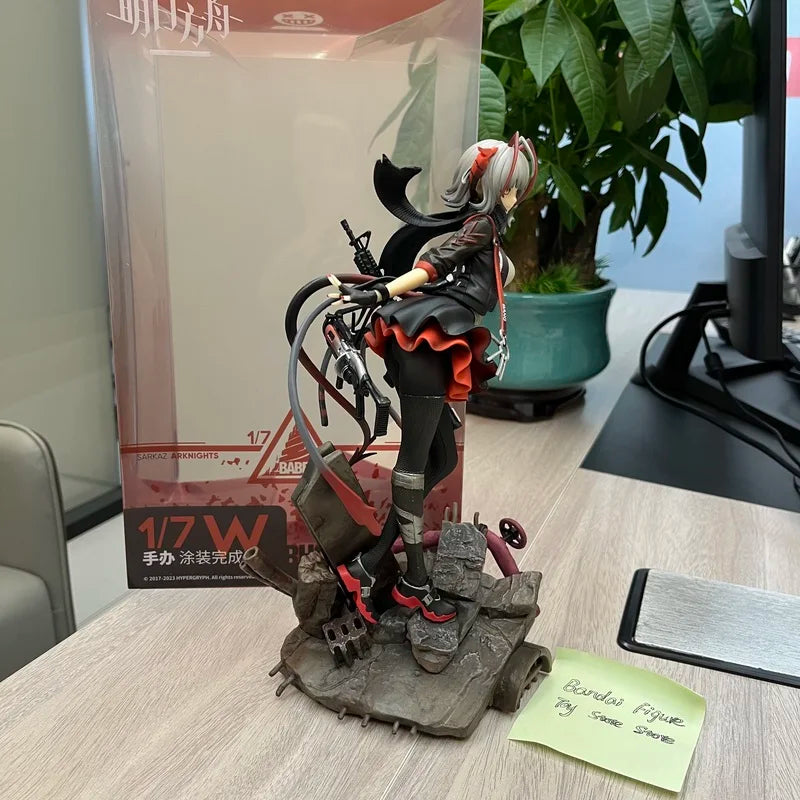 Arknights Anime-Figur W Sarkaz Söldnerfiguren Bewaffnete schöne Mädchenstatue Modell Sammlung Schreibtischdekoration Spielzeug Geschenk