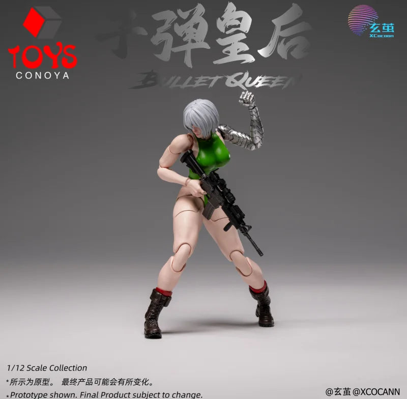 【2026 Q4】XCocann CFC02 1/12 Scale Bullet Queen Super Flexible Action Figure 6" Female Soldier Action Figure Model Collectible