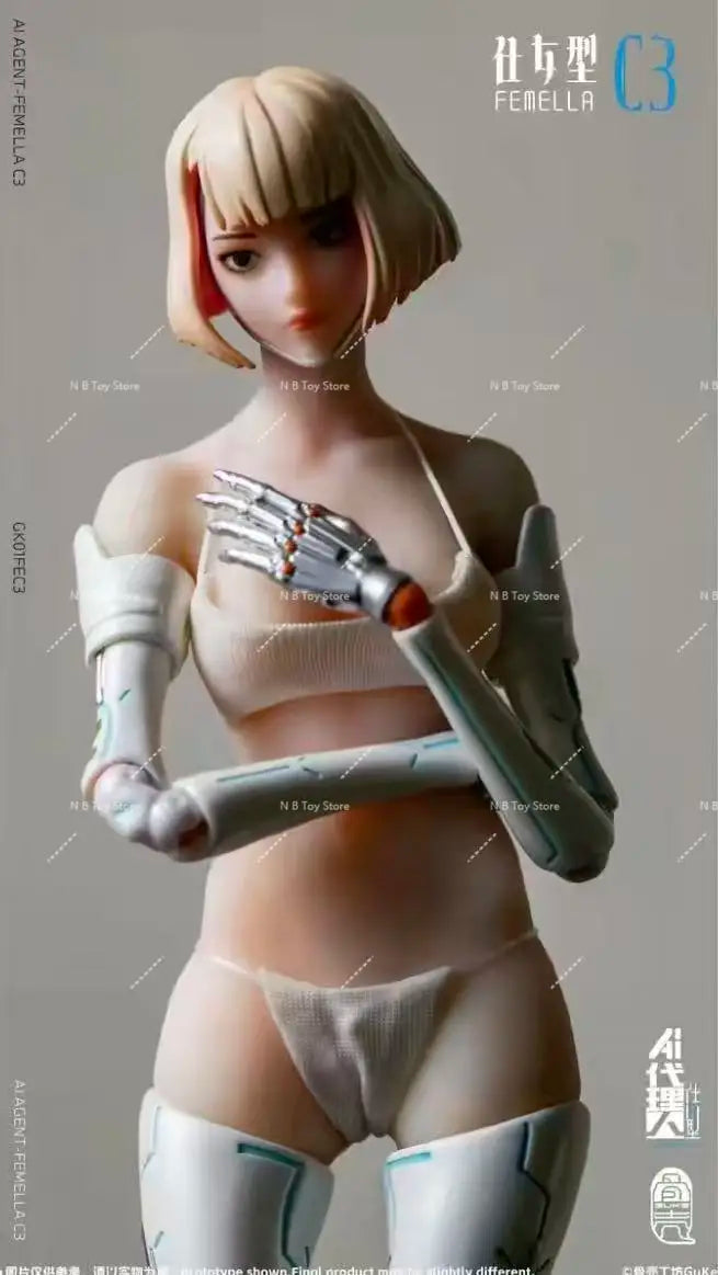 Guke Studio GK01FEC3 1/12 Scale Female Soldier AI Agent-Femella C3 Full Set 6-inches Action Figure Model Doll Collection