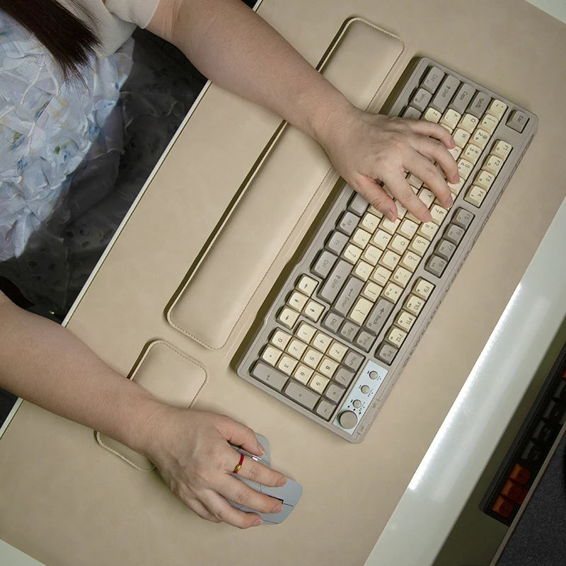 Desk Pad Waterproof PU Mouse Pad Large Mousepad Laptop Non-slip Desk Mat Keyboard Mats Mouse mat mouse wrist guard three pieces