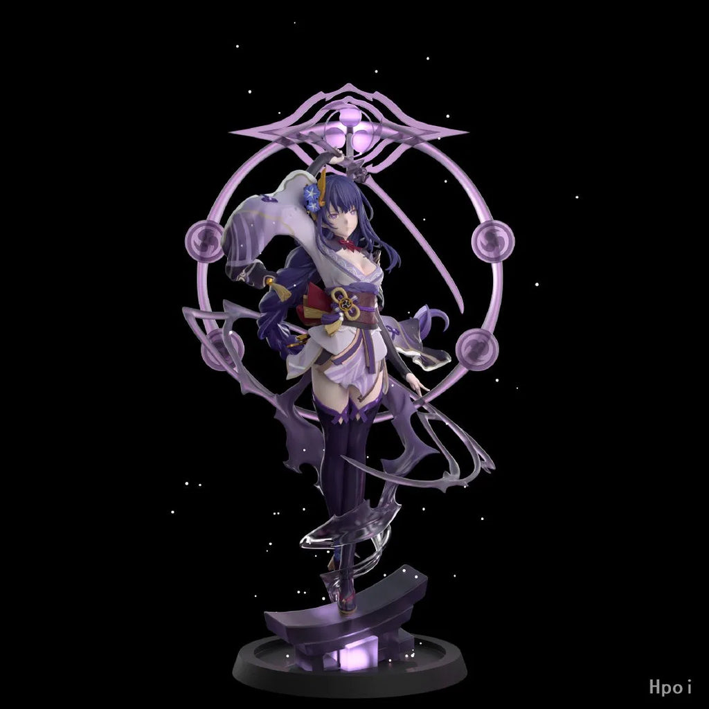 23CM Anime Game Genshin Impact Raiden Shogun Figure Cute Cool Anime Model Toys Gifts Collection Action Figure  Ornaments PVC