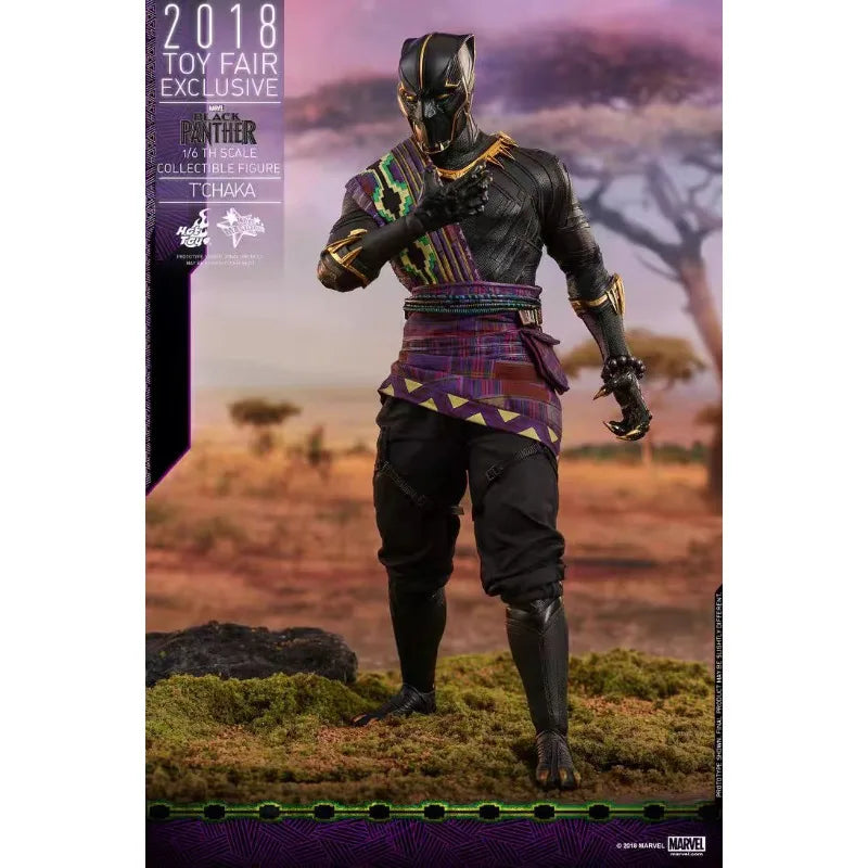 Original Hot Toys Marvel MMS487 Black Panther TCHAKA Anime Figure Model Collection Toys