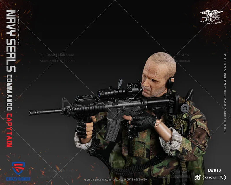 In Stock CRAZY FIGURE LW019 1/12 Scale SEAL Special Assault Team-Captain Action Figure 6'' Male Soldier Figurine Model Toy