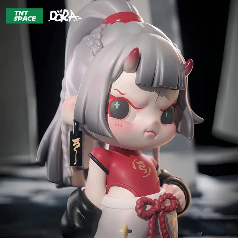 TNT SPACE Dora Happy Loong Year Series Cute Anime Action Figure Little Dragon Girl Limited Edition Hanging Cards Cartoon Toys