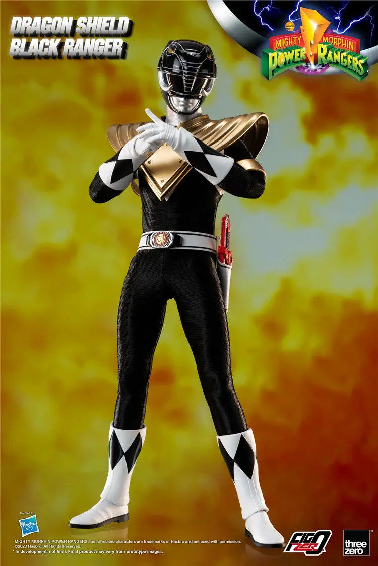 In Stock Threezero 3A DRAGON SHIELD BLACK RANGER Movable Model Toys Kyoryu Sentai Zyuranger Zack Mammuthus