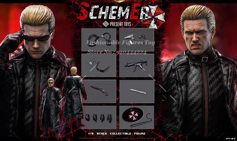 PRESENT TOYS 1/6 PT-sp84 Men Soldier Wesker Superpower Villain Full Set 12Inch Action Figure Model Best Collectible Dolls