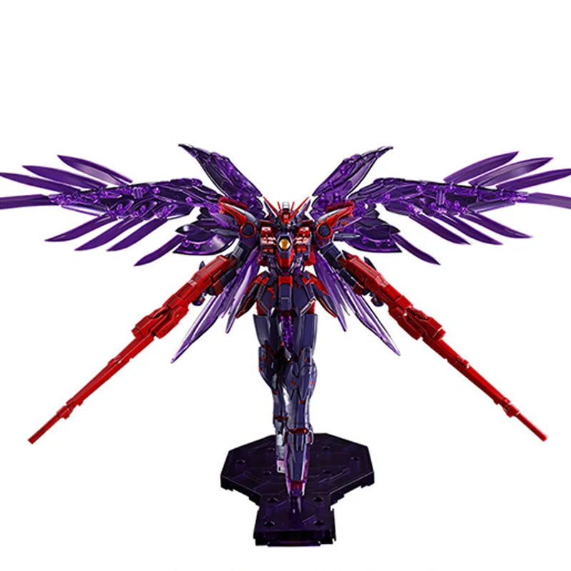 In Stock Bandai Original Box MG 1/100 WING GUNDAM ZERO EW CROSSCONTRASTCOLORSCLEAR Action Figure Toy
