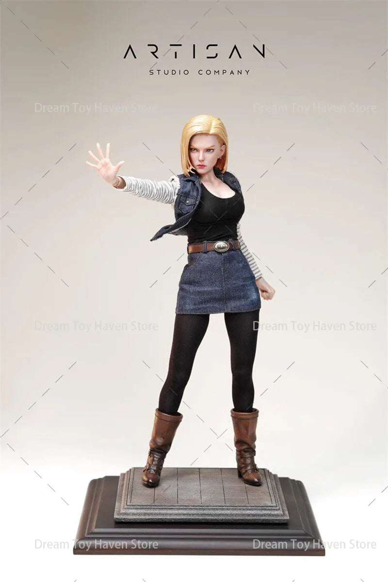 ARTISAN 1/6 Women Soldier Android 18 Lazuli Anime Battle Girl Full Set 12Inch Action Figure Model Best Fans Collectible Dolls